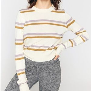 Spiritual Gangster Nikki Stripe Crop sweater
